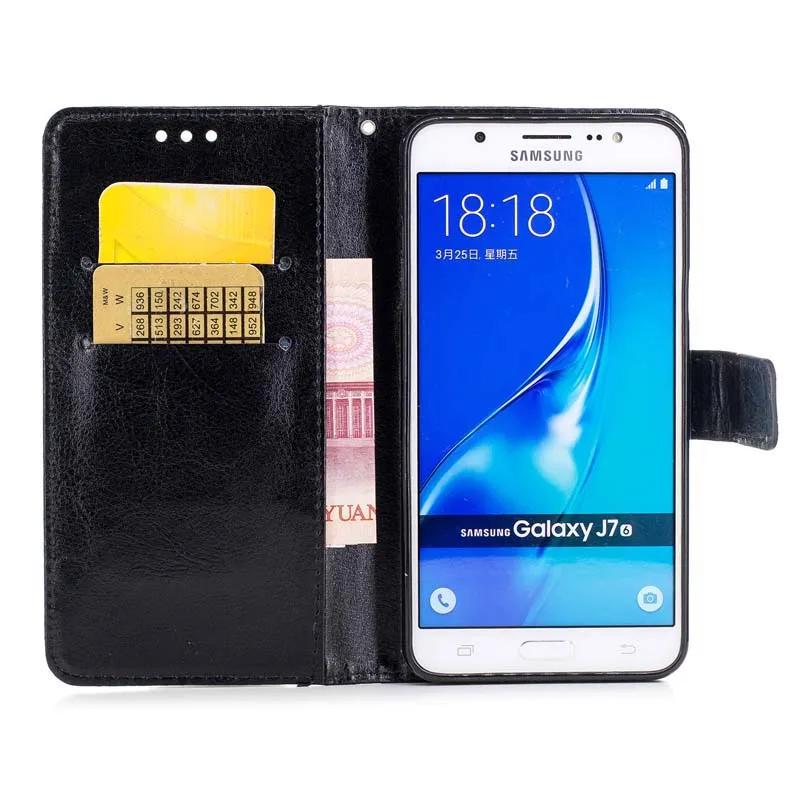Роскошный кожаный чехол для Samsung Galaxy J3 J5 J7 2017 2016 Grand J2 Prime S8 S9 J4 J6 A9 A7 2018 S3 S4 S5 S6 S7 Edge