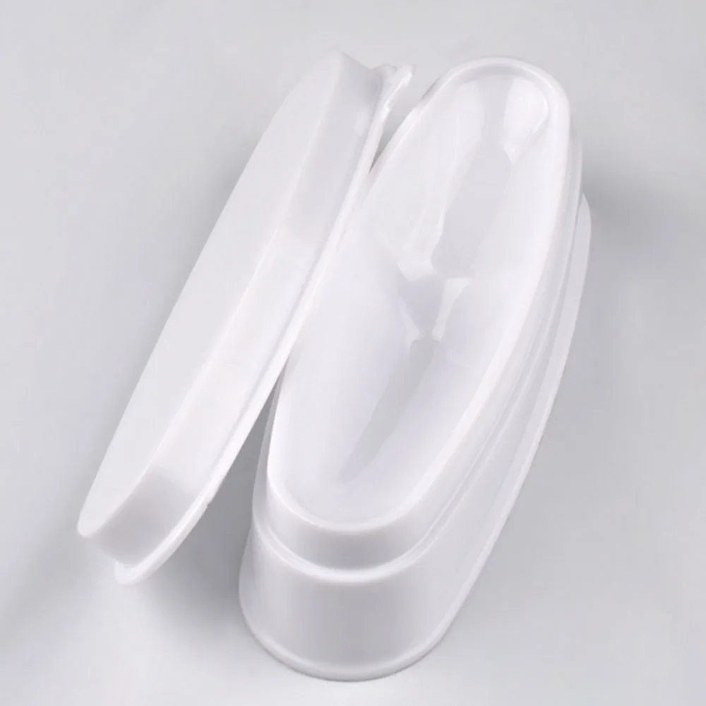 Nail Art Container Storage Box Case White French Smile Line Sculpture Tips Dipping Acrylic Powder Moulding Guides Tools Manicure | Красота и