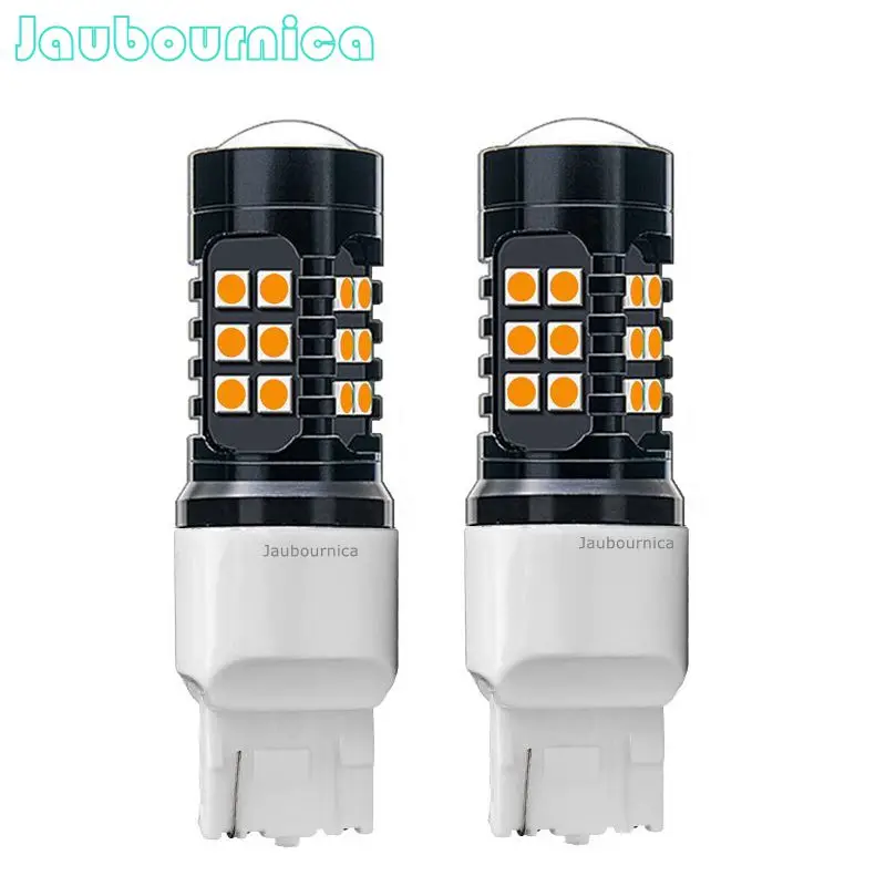 2 шт. T20 7440 W21W WY21W 1500LM 27 SMD 3030 светодиодный Автомобильный задний фонарь Тормозная