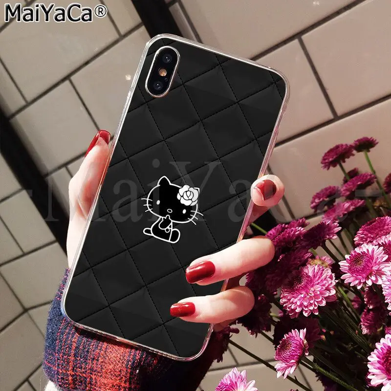 A11 MaiYaCa hello kitty Merry Christmas мягкий резиновый Прозрачный чехол для телефона для Apple iPhone 8 7 6 6S Plus X XS MAX 5 5S SE XR - Цвет: A11