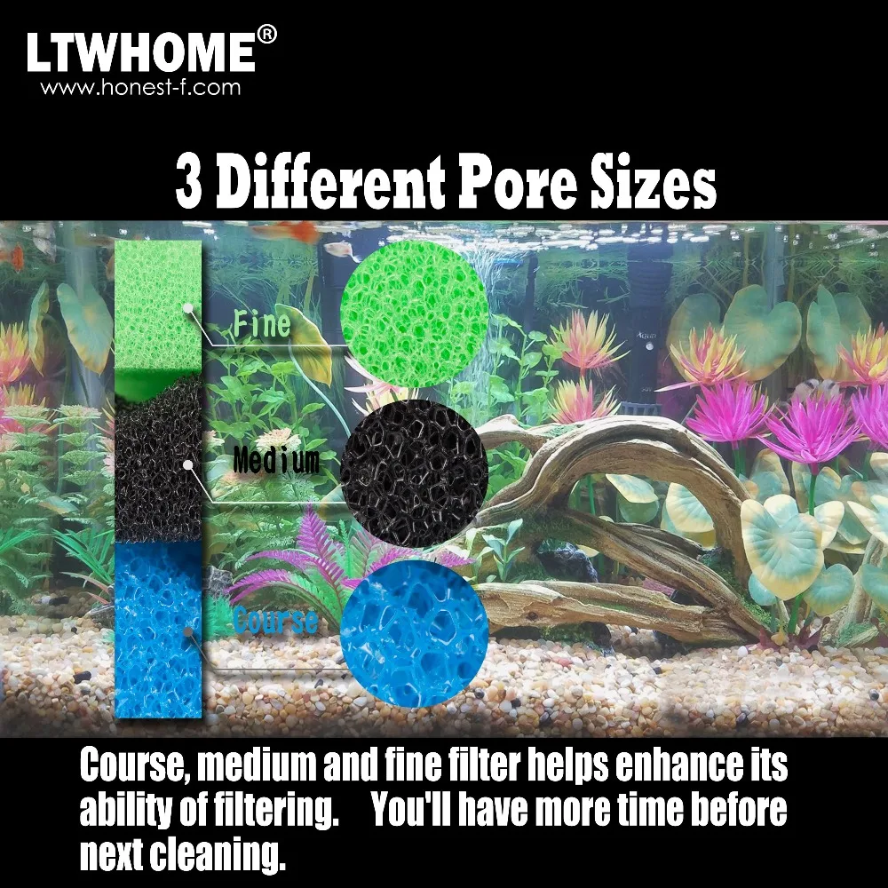LTWHOME набор губки для фильтрации рыбного пруда 25X18 дюймов|foam filter|foam filter mediafilter foam |