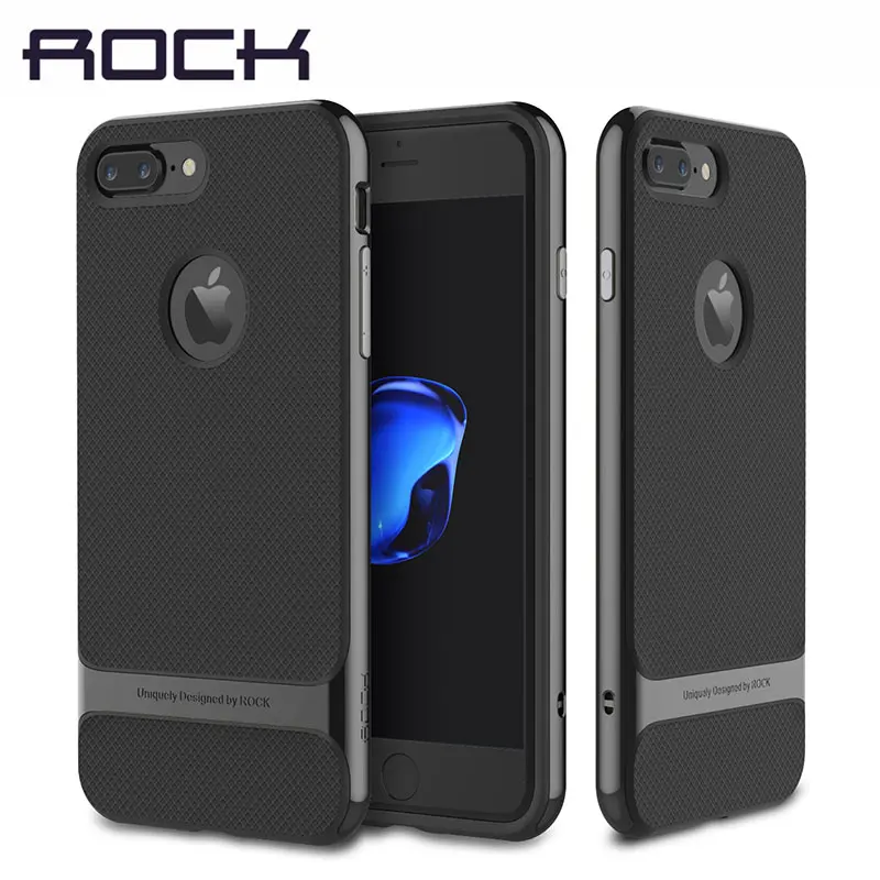 

Original ROCK Luxury Royce Cases for iPhone 7/7 Plus iPhone X Cover PC+Textured TPU Armor Case Shell for Samsung S9 plus Case