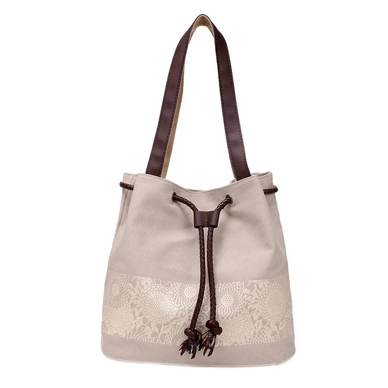 Модная женская Холщовая Сумка на плечо сумки с цветами большая вместительность