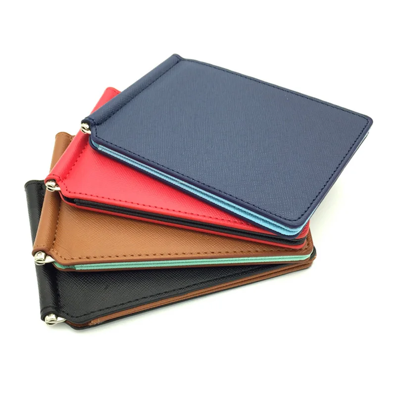 Горячая Распродажа мини женский кожаный кошелек с зажимом для денег Женский