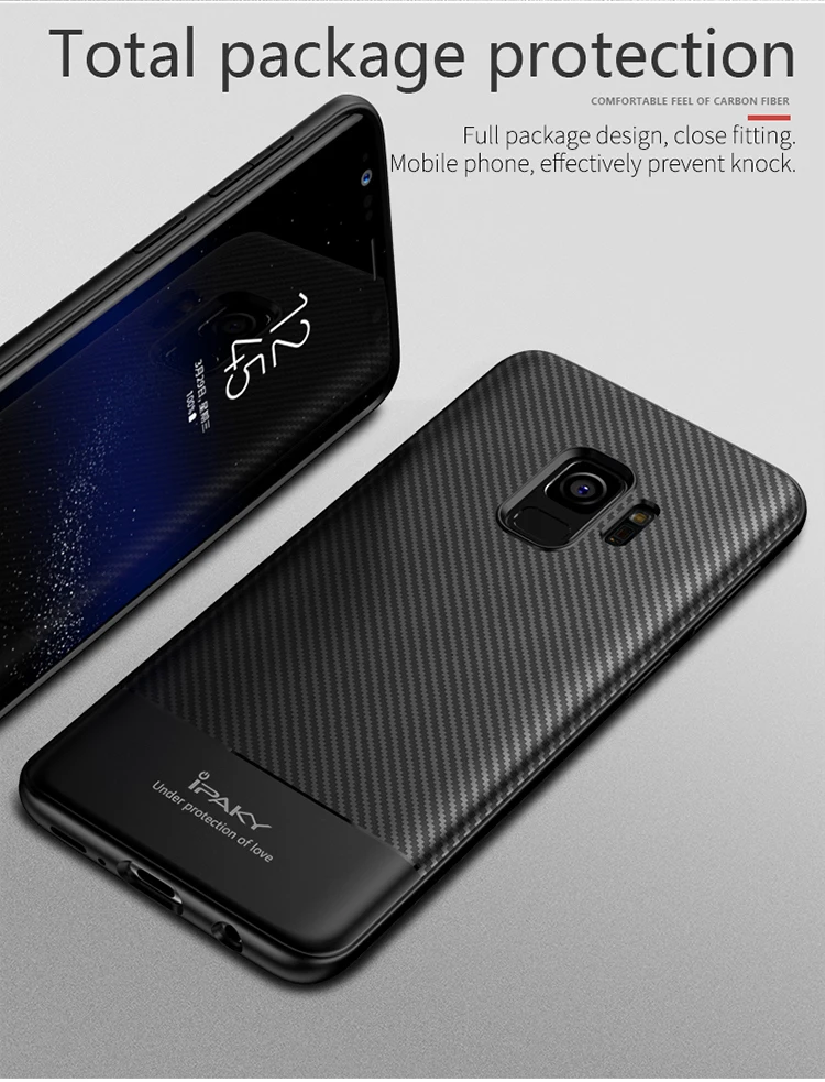 Для samsung Galaxy S9 Plus Чехол iPaky Coque для samsung S9 Plus чехол из углеродного волокна Мягкий силиконовый чехол для samsung S9 S 9 чехол s