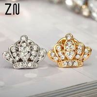 zn crown small pin collar mens suit brooch corsage accessories pin buckle shirt collar crystal collar flower lapel