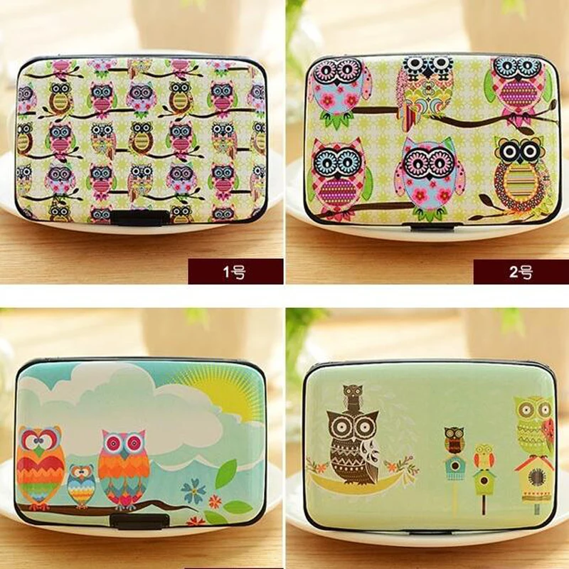 Мужской и женский модный водонепроницаемый карман с изображением совы визитница