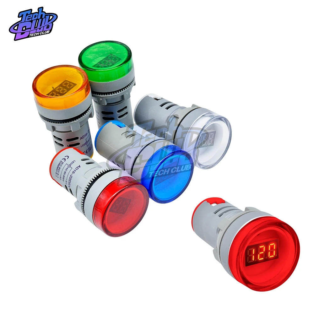 

22mm AD16 type AC 60-500V Voltmeter Mini Voltage Meter LED Digital Display AC Voltmeter Indicator Light/Pilot Lamp