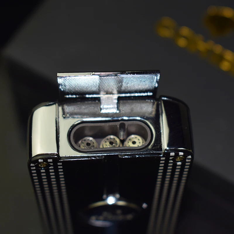 COHIBA зажигалка крутая черная 3 струйная горелка для сигар ветрозащитная серия