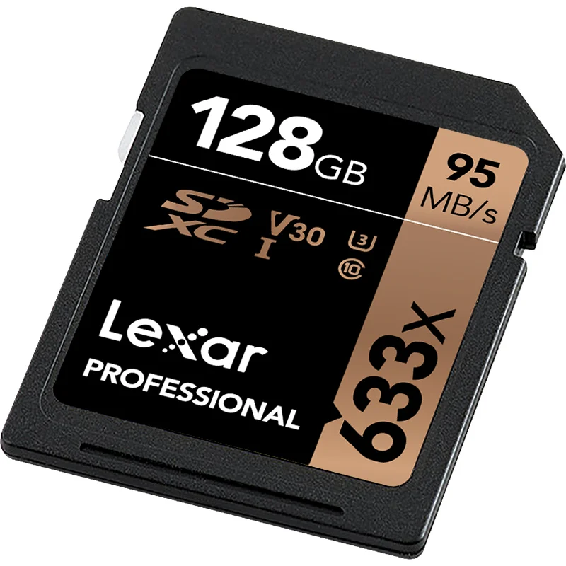 Lexar 16G 32GB SDHC карта U1 64GB 128GB U3 sd-карта SDXC карта памяти C10 95 м/с 633x для 1080p 3D 4K видеокамера