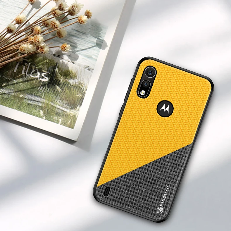 Для Motorola One/One Vision чехол для Moto P50/P30 P40 Play power PC ткань+ Силиконовый противоударный задний Чехол защитный чехол
