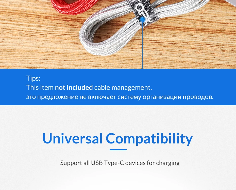 Кабель TOPK usb type-C с нейлоновой оплеткой для синхронизации данных и USB-C, зарядный кабель для samsung Galaxy S9 S8 XiaoMi 8 5X, кабель для мобильного телефона, 5 шт. в упаковке