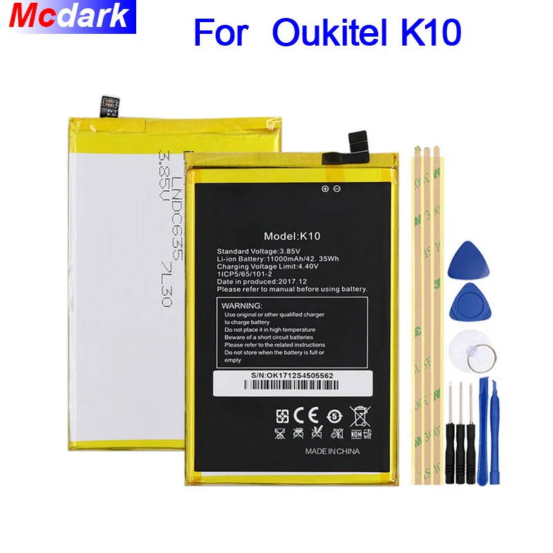Mcdark аккумулятор 11000 мАч для Oukitel K10 аккумуляторная батарея AKKU ACCU PIL мобильного телефона+ Инструменты