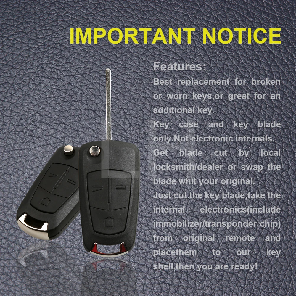 Автомобильный брелок для ключей 2 кнопки флип пульт складной чехол Стильный Vauxhall