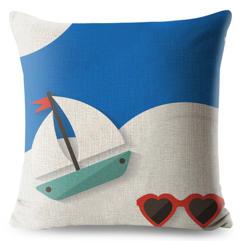 Мультфильм с геометрическим принтом белье хлопок Чехлы фиолетовые линии