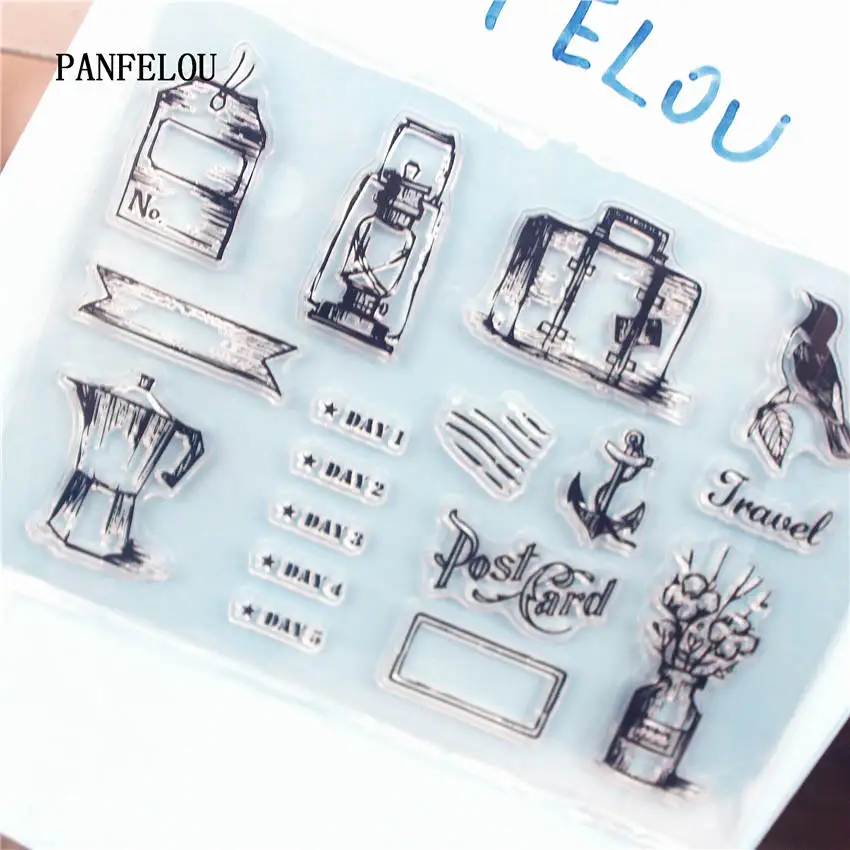 As picture PANFELOU список цветов Прозрачный штамп DIY силиконовые уплотнения Скрапбукинг/изготовление открыток/Фотоальбом украшения принадлежности Листы - Цвет: As picture