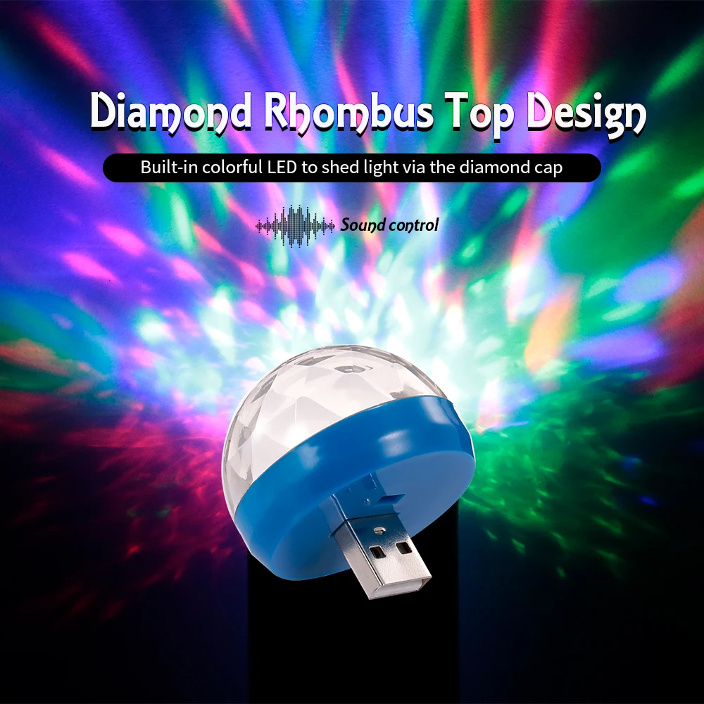 Мини светильник светодиодный RGB для дискотеки 4 Вт|USB-гаджеты| |