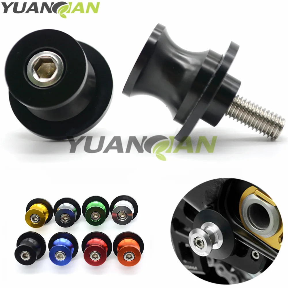 10 мм Мотоцикл CNC Swingarm Slider катушки стенд винты для Kawasaki Z750 Z250 Ninja 300 EX650 650R ZX-10R zx1000 |