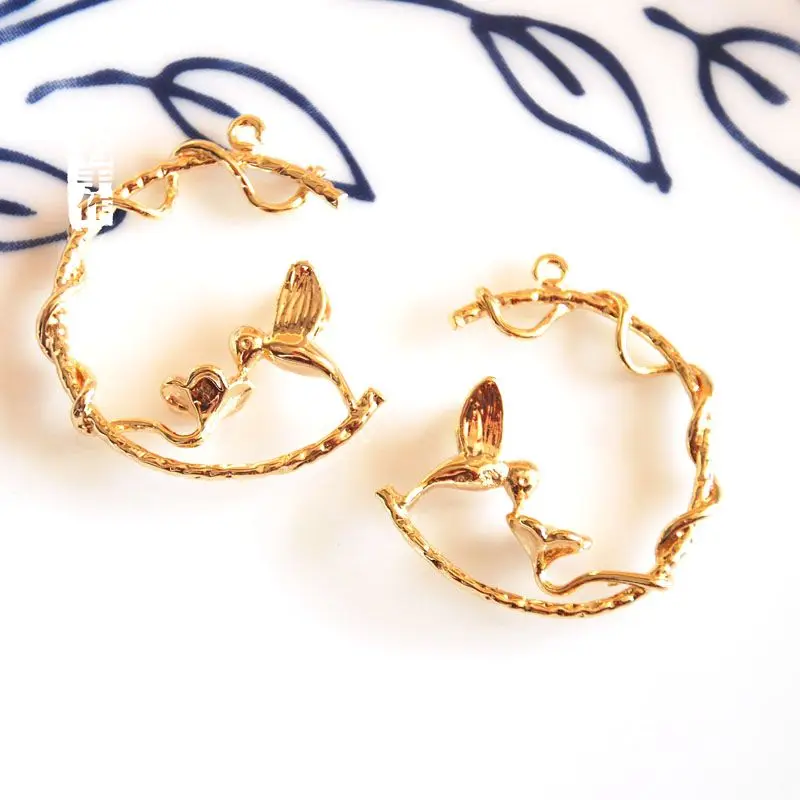 Оптовая продажа 4 шт./лот золотой цвет подвески золотые ювелирные изделия сделай