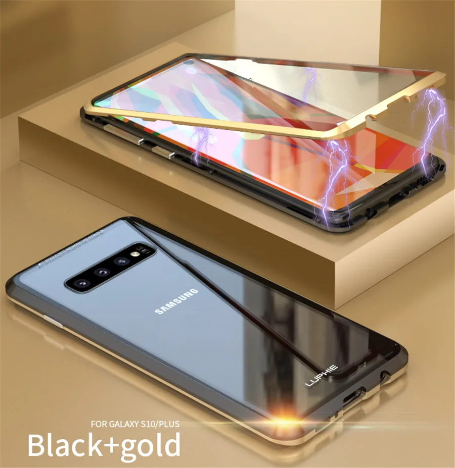 Для samsung Galaxy S10 5G S10 плюс S10e чехол 360 градусов полный Магнитная Крышка передняя и задняя Стекло чехол для Galaxy S9 плюс Чехол на магните