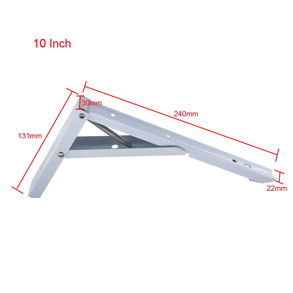 2 шт. холоднокатаный стальной складной кронштейн для полки 10 дюймовый
