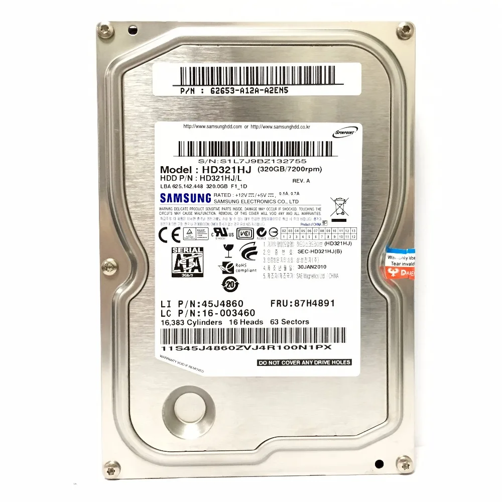 Настольный ПК SAMSUNG 80 Гб 160 Гб 250 ГБ 320 ГБ 2 ТБ 500G 160G 250G 320G 500G 3,5 внутренний HDD 5400 7200 SATA 1 ТБ жесткий диск