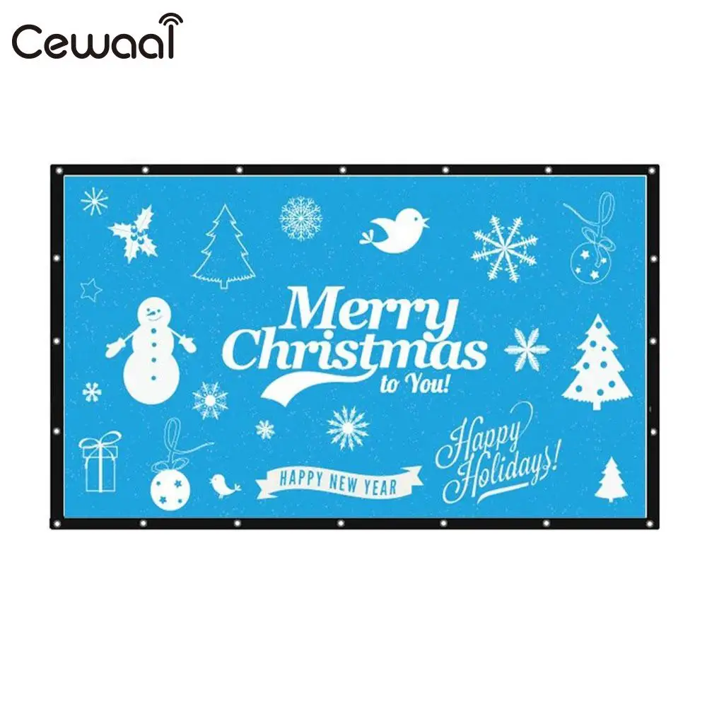 Портативный проектор Cewaal 120 дюймов 16:10 БЕЛЫЙ Проекционный экран для HD проектора