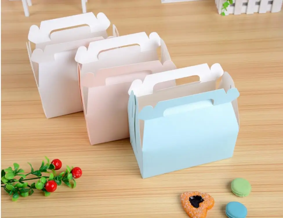 30 шт. розово-белая коробка подарочные коробки сделай сам для мыла печенья