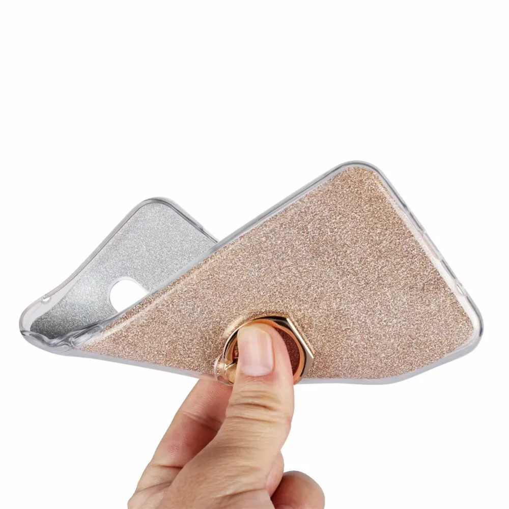 Fashion Ring Stand Holder Phone Case For Samsung C5 C7 C8 C9 Pro G530 G360 E5 E7 G710 ON5 ON7 Bling Glitter Crystal Powder |