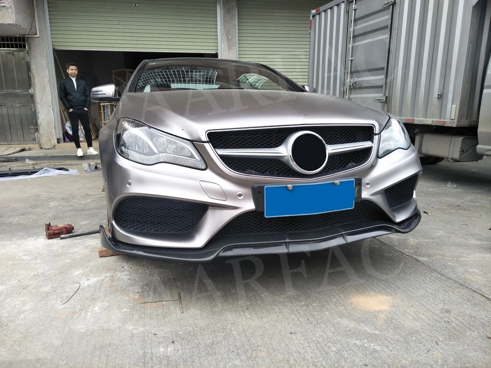 Передний спойлер из углеродного волокна для Mercedes Benz W207 C207 Coupe E200 E260 E300 2 двери передний бампер подбородок