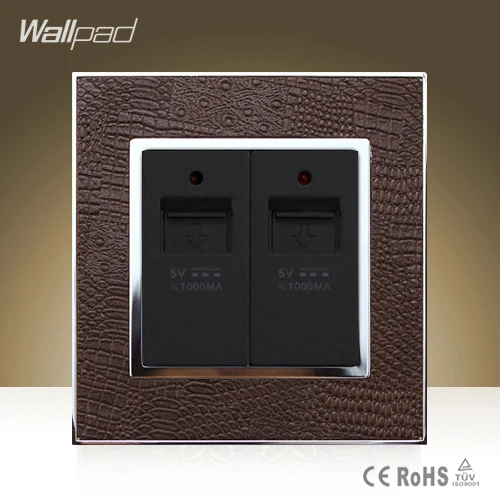 Большая распродажа Wallpad Роскошные Двойные USB порты козы коричневый кожаный