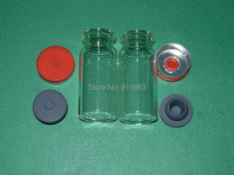 100 компл./Лот! Прозрачные Стеклянные Флаконы 10 мл с пробкой из бутилкаучука 20 мм и