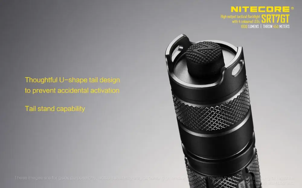 Цена оптовой продажи NITECORE SRT7GT CREE XP-L HI V3 светодиодный высокое Выход тактический фонарь с разноцветными светодиодный s