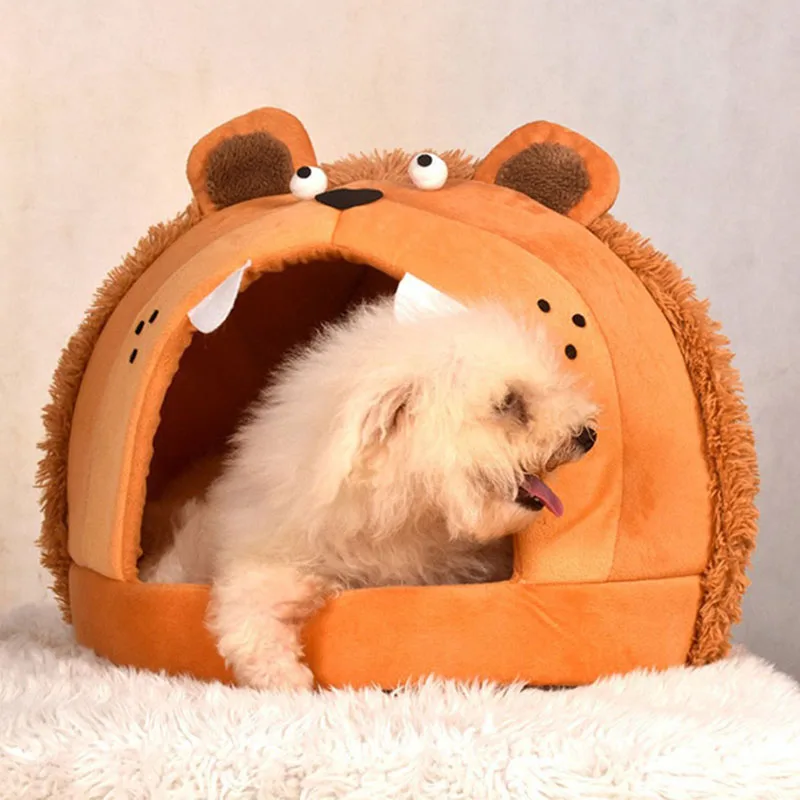 Симпатичный диван для домашних животных с рисунком льва кровать собак мягкая