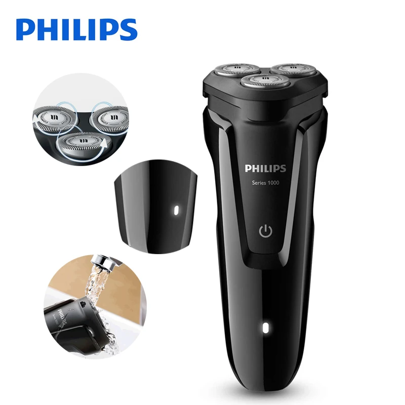 Philips электробритва S1010 роторная перезаряжаемая моющаяся для мужчин электрическая бритва с индикатором зарядки