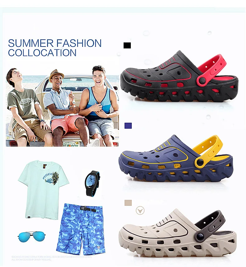 Summer Water Shoes Men Hollow Aqua Shoes Swimming Light Slippers Barefoot Shoes Men Clogs Beach Sea Fishing Sandals for Man