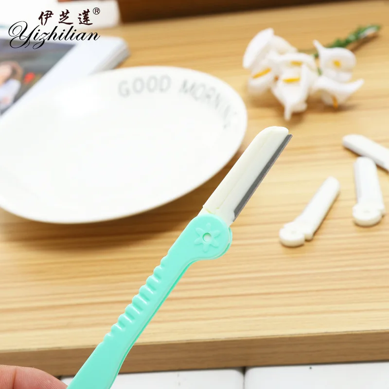 Горячая продажа безопасности ПВХ складная Нержавеющая Сталь Бритва для бровей