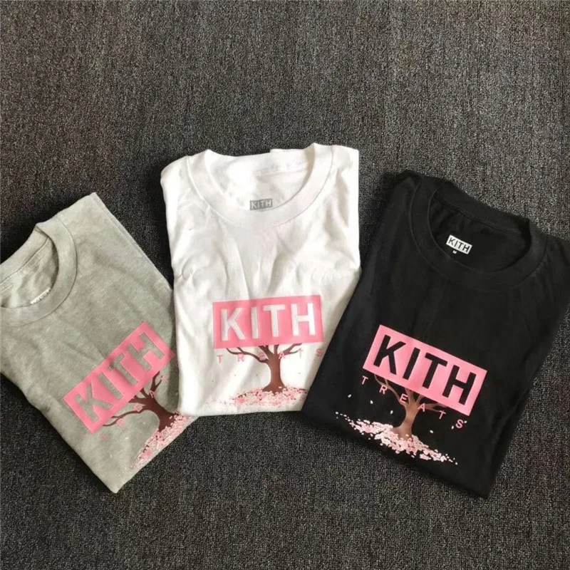 Мужская и женская футболка Kith Treats летняя с вишневым деревом 1:1 2019|Мужские