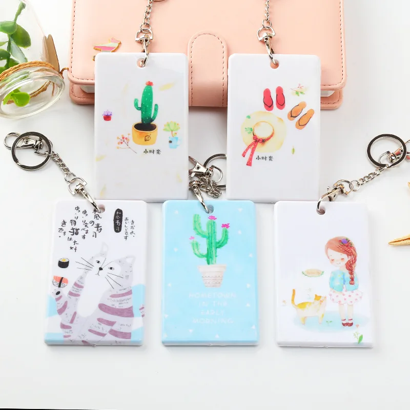 Coloffice Kawaii beauty girls мультфильм Креативный ПУ карты наборы брелок автобус еда карта