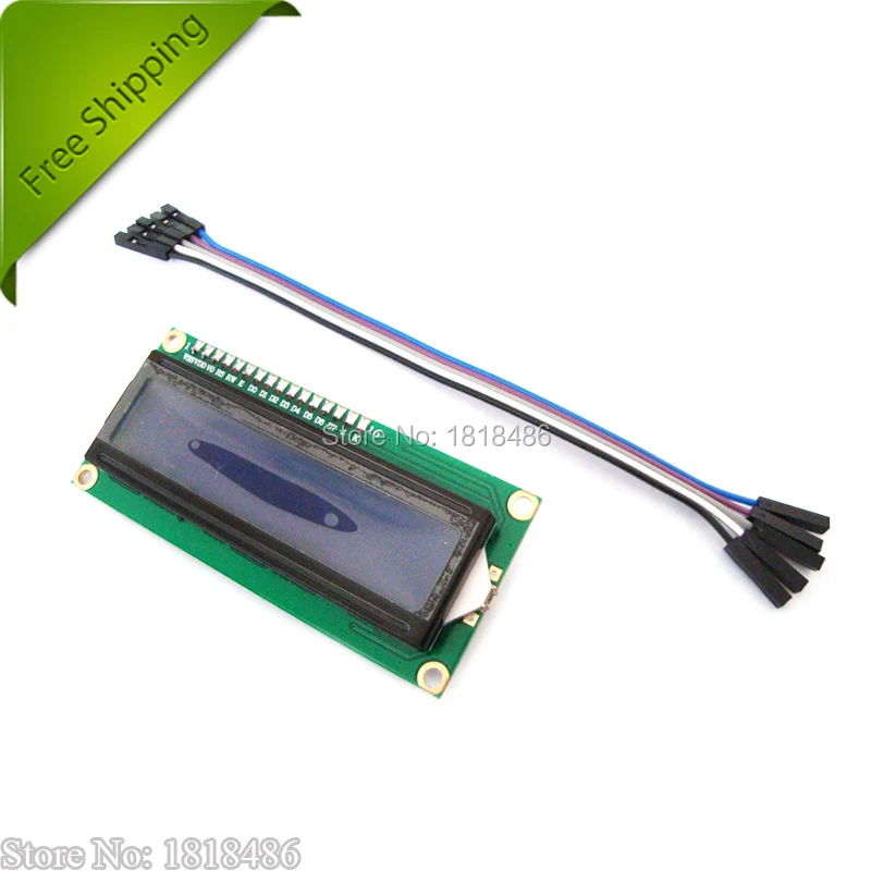 Free Shipping! I2C/SPI LCD1602 16X2 Character LCD Blue Display |