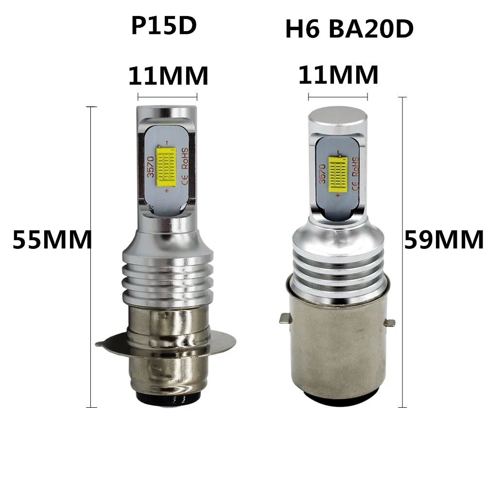 CJXMX 1 шт. P15D H6 BA20D светодиодная фара для мотоцикла 1600LM 40 Вт 6500 к супер яркая Canbus