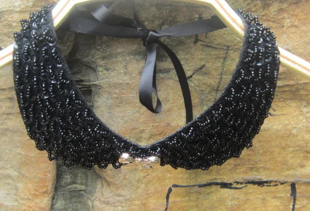 Искусственное ожерелье из шелка и шампанского женское бисера круглый ошейник с