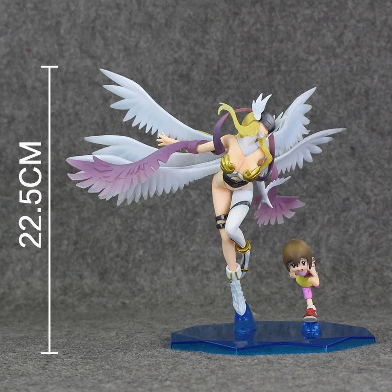 Digimons Angewomon Yagami Hikari Angemon Takaishi Takeru фигурка коллекционная игрушка - Цвет: Angewoman  figure