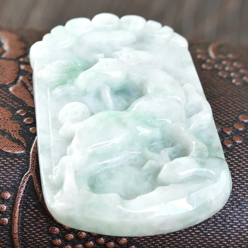 Оптовая продажа ожерелье с подвеской из натурального камня Счастливая Овечка