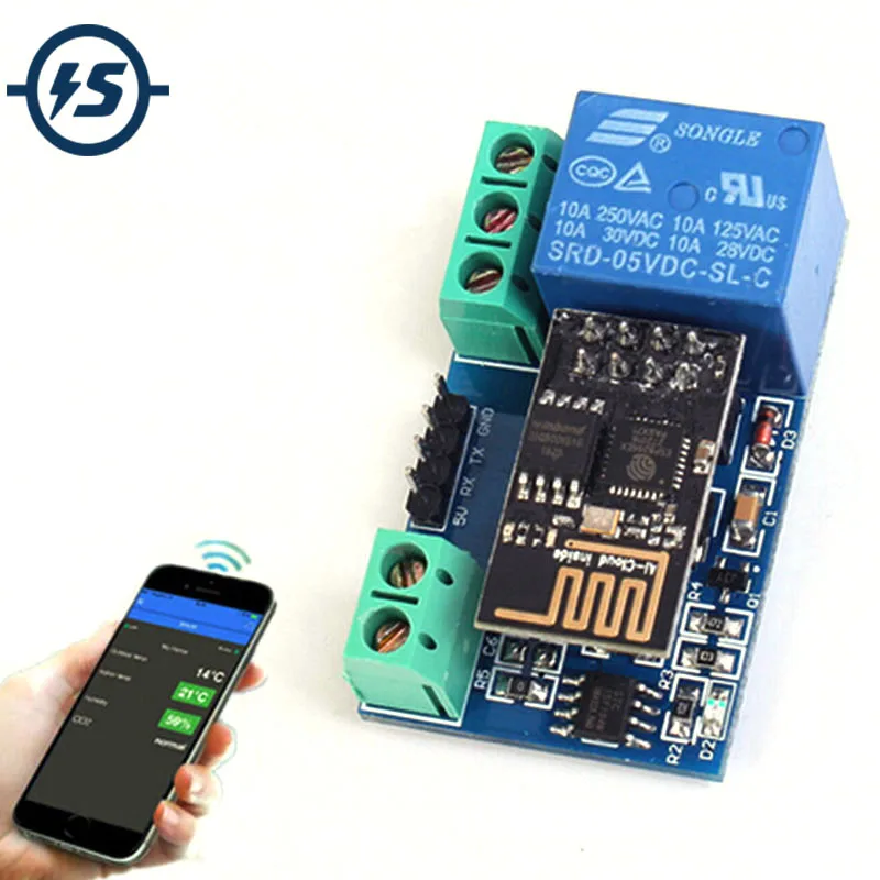 

100 шт./лот ESP8266 5 в Wi-Fi релейный модуль дистанционного управления Переключатель телефона приложение для умного дома IOT расстояние передачи 400 ...