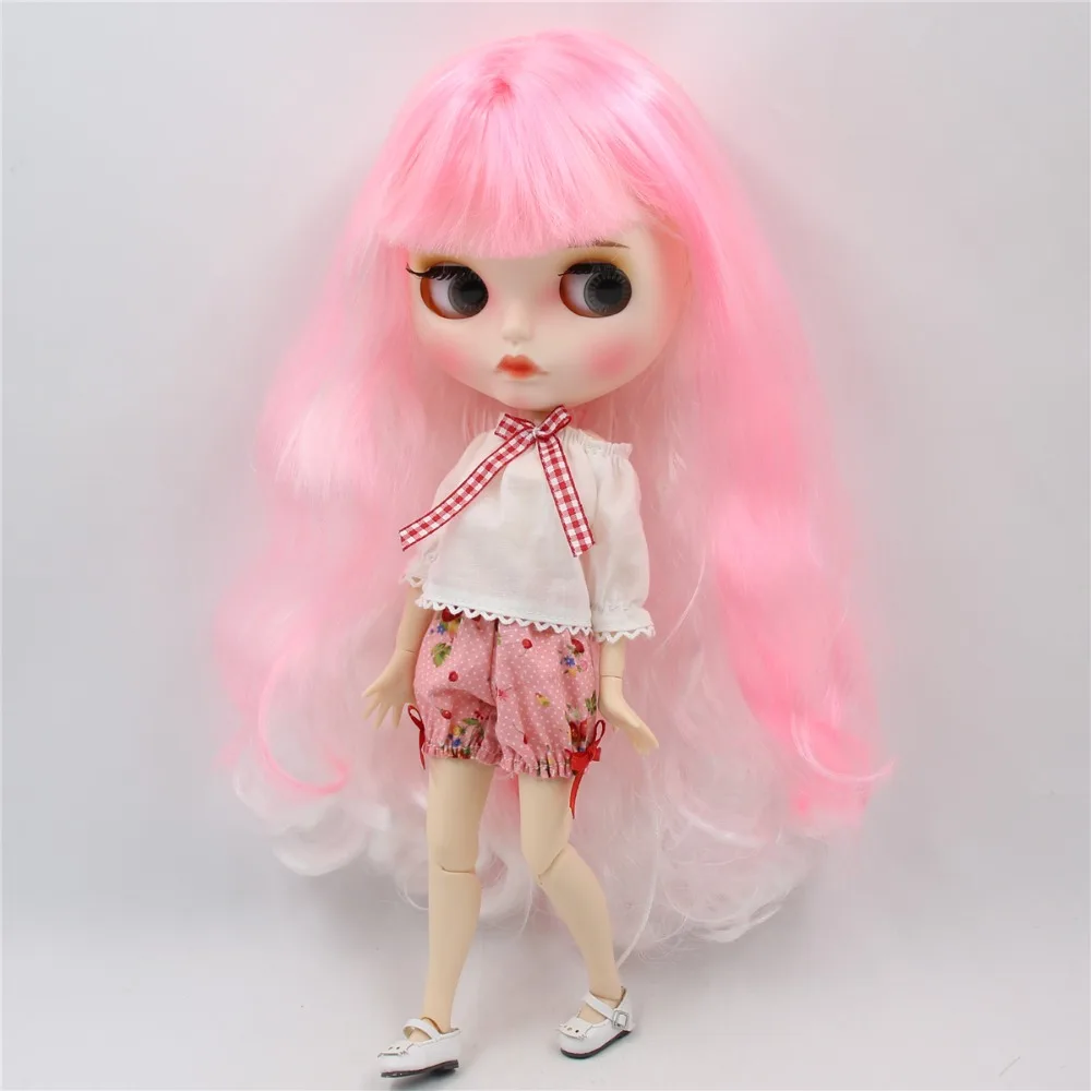 Ледяная фабрика blyth кукла 1/6 bjd белая кожа совместное тело розовые и белые волосы