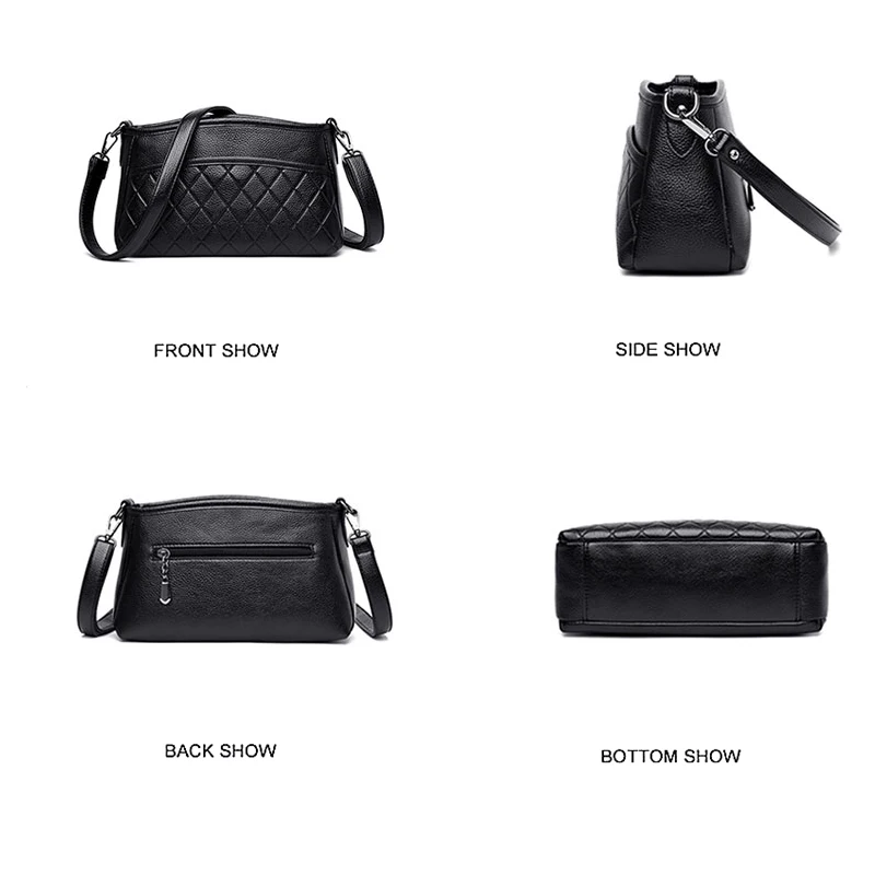 Натуральная кожа модные однотонные женские сумки-мессенджеры для женщин 2019