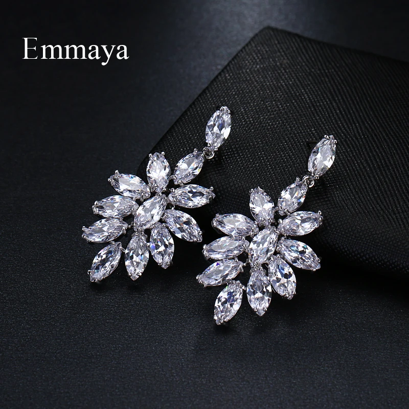 Серьги Emmaya с фианитами женские простые модные ювелирные украшения для ушей в