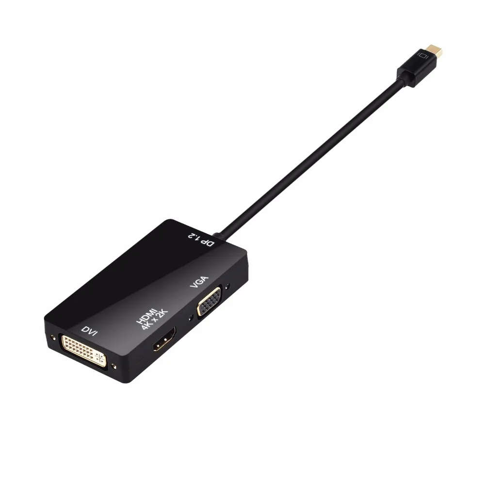LiNKFOR Mini для Displayport Thunderbolt к HDMI DVI VGA кабель Адаптер DP V1.2 4K x 2K HDMI 1080p DVI 1920x1080 VGA конвертер