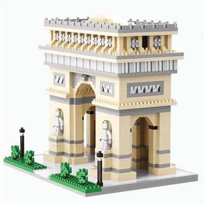 

2100PCS 3DArc de Triomphe, a world famous building series, assembling toy blocks baby Gift